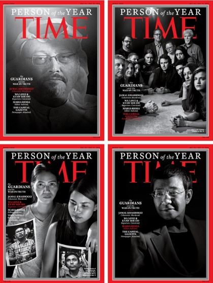 جمال خاشقجي وصحفيون آخرون شخصية عام 2018 لمجلة 