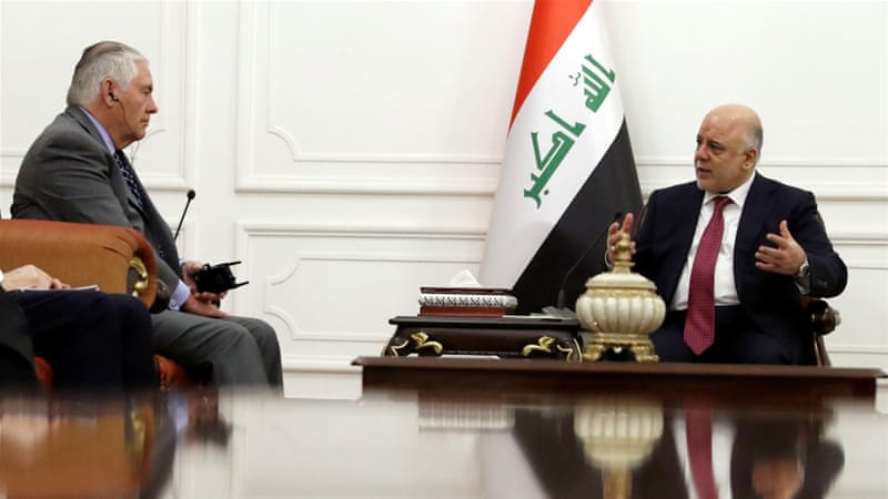 Abadi tells Tillerson: PMF is hope of Iraq and region