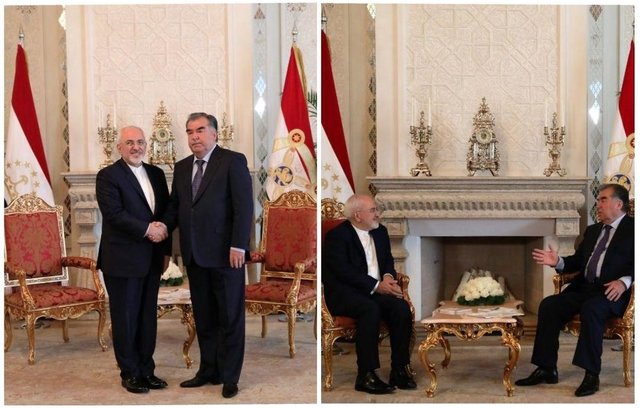 Zarif meets with Tajik president, foreign minister