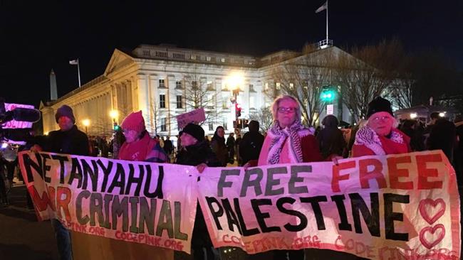 Americans protest policies of Israel as Netanyahu visits US