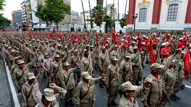 Venezuela army declares loyalty to Maduro ahead of big opposition demo