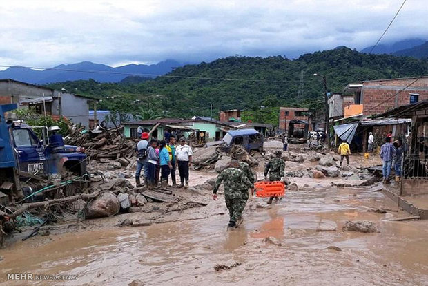 Flood and landslide in Colombia