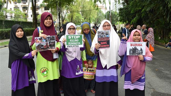 Protesters in Malaysia urge end to violence against Rohingya Muslims