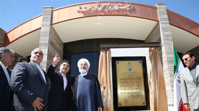 Rouhani opens ‘strategic’ rail line near Iraqi border