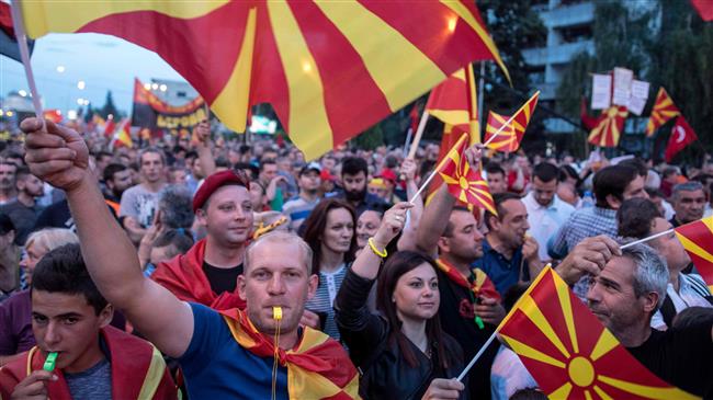 Macedonians protest country’s potential name change
