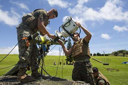 Marines conduct field test of laser-based communications system