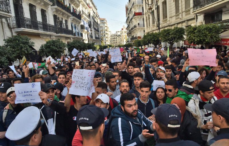 Students at Algiers rally say 'No' to Bouteflika 5th term