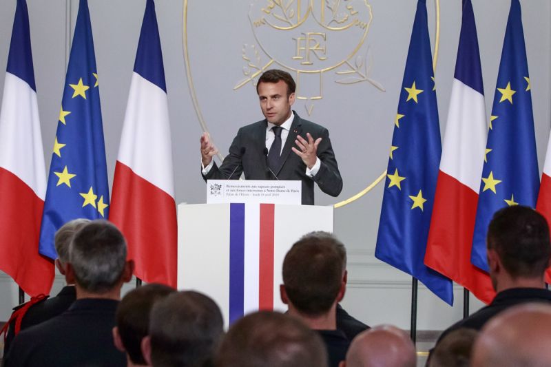Macron meets officials, eyes Notre Dame for legacy-building