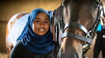'Fairytale' win for first British jockey to race in hijab
