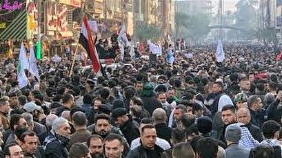 Huge crowds of Iraqi mourners join Gen. Soleimani’s funeral procession