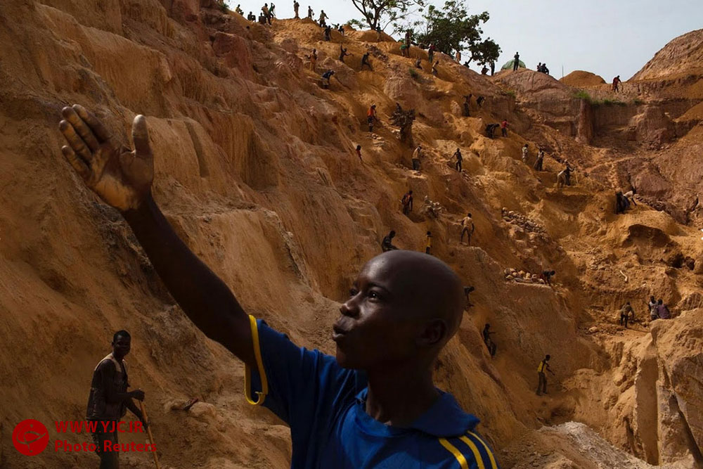 کارگاه استخراج طلا در جمهوری آفریقای مرکزی