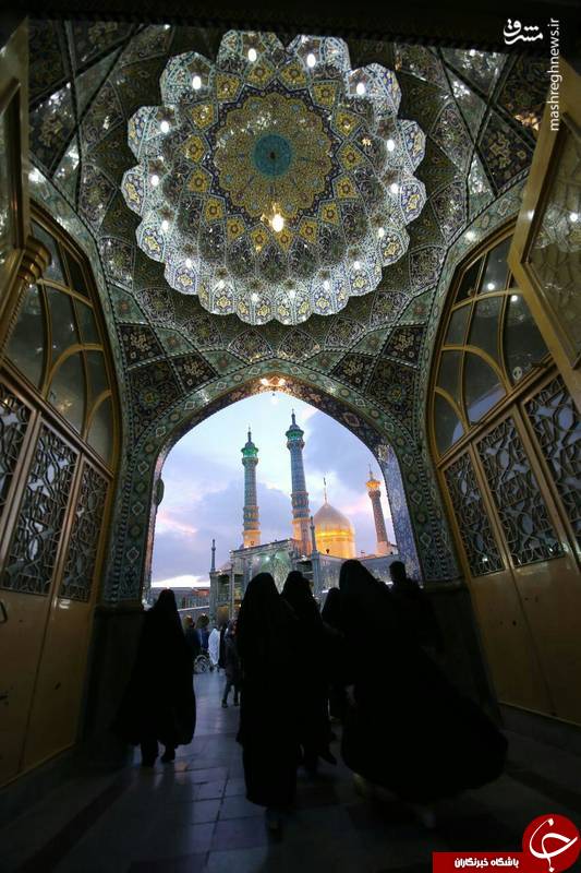 عکس/ نمایی زیبا از گنبد حرم حضرت معصومه(ع)