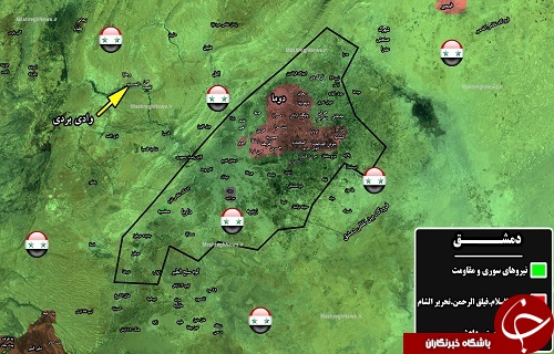 جیغ تروریست‌ها در غوطه شرقی دمشق بلند شد؛ گرگ‌ها دست به دامان هم شدند+ نقشه میدانی