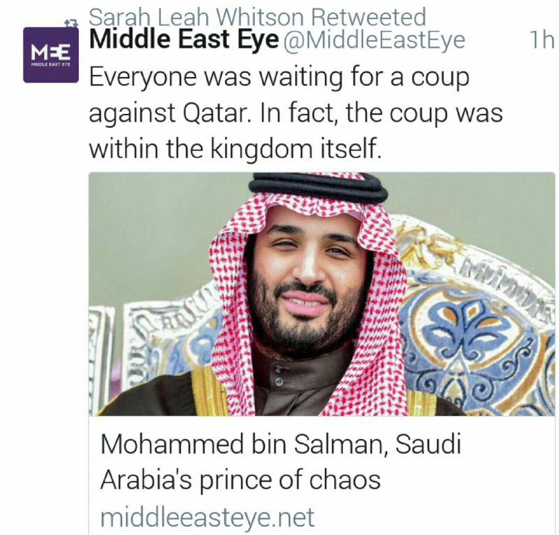 توئیت جالب میدل ایست آی در مورد ولیعهدی محمد بن سلمان