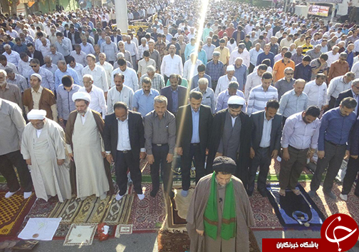 نماز بندگی گلستانی ها به شکرانه عید فطر +تصاویر
