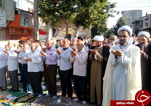 نماز بندگی گلستانی ها به شکرانه عید فطر +تصاویر