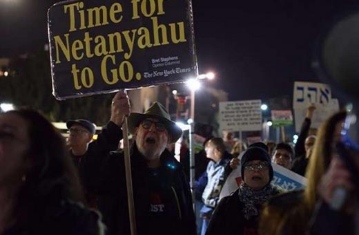 تظاهرات معارضة لنتنياهو في تل أبيب
