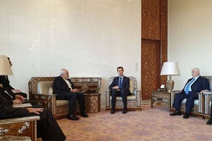 ظريف يبحث مع الرئيس الاسد القضايا ذات الاهتمام المشترك