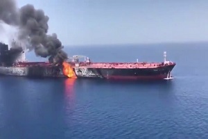 الجيش الأمريكي: اللغم الذي استهدف ناقلة النفط اليابانية شبيه بالألغام الإيرانية