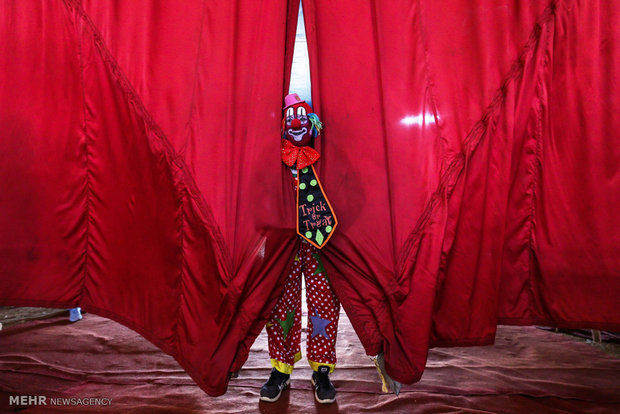 Circus scenes in India