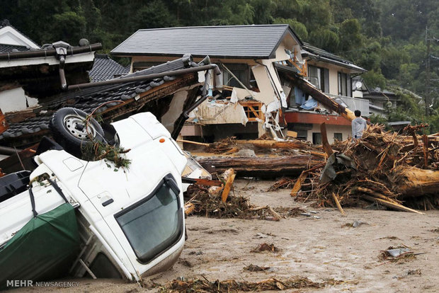 Destructive flood in Japan