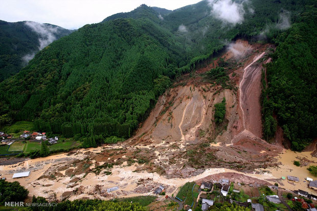 Destructive flood in Japan