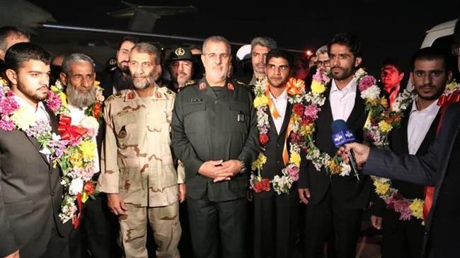 Iranian forces freed from Pakistan-based terrorists' captivity return home