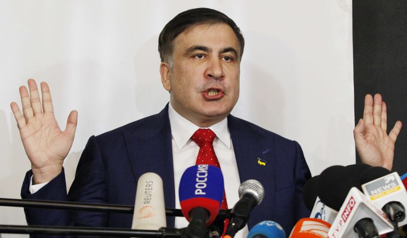 Ukrainian opposition leader Saakashvili flies to Netherlands