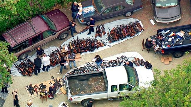 Hundreds of guns seized in Los Angeles home raid