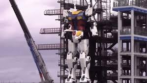 Japan: First steps of the giant robot Gundam