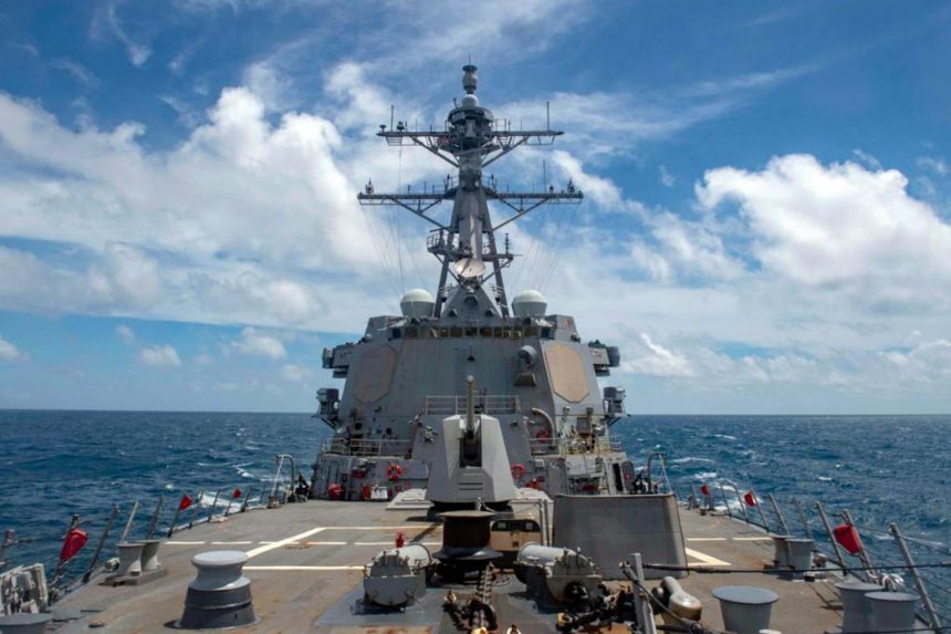 China condemns US warship as it sails through Taiwan Strait