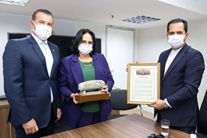 The Iranian ambassador presented the Cyrus Charter to the Brazilian Minister of Human Rights