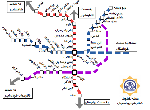 نقشه استان اصفهان