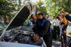 بازدید دادستان تهران از انبار خودرو‌های دپو شده