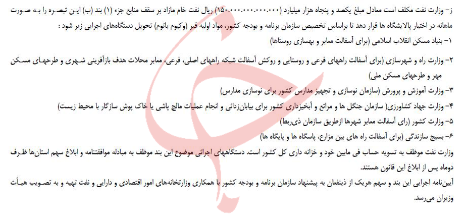 قیر رایگان به بودجه ۱۴۰۱ هم راه پیدا کرد