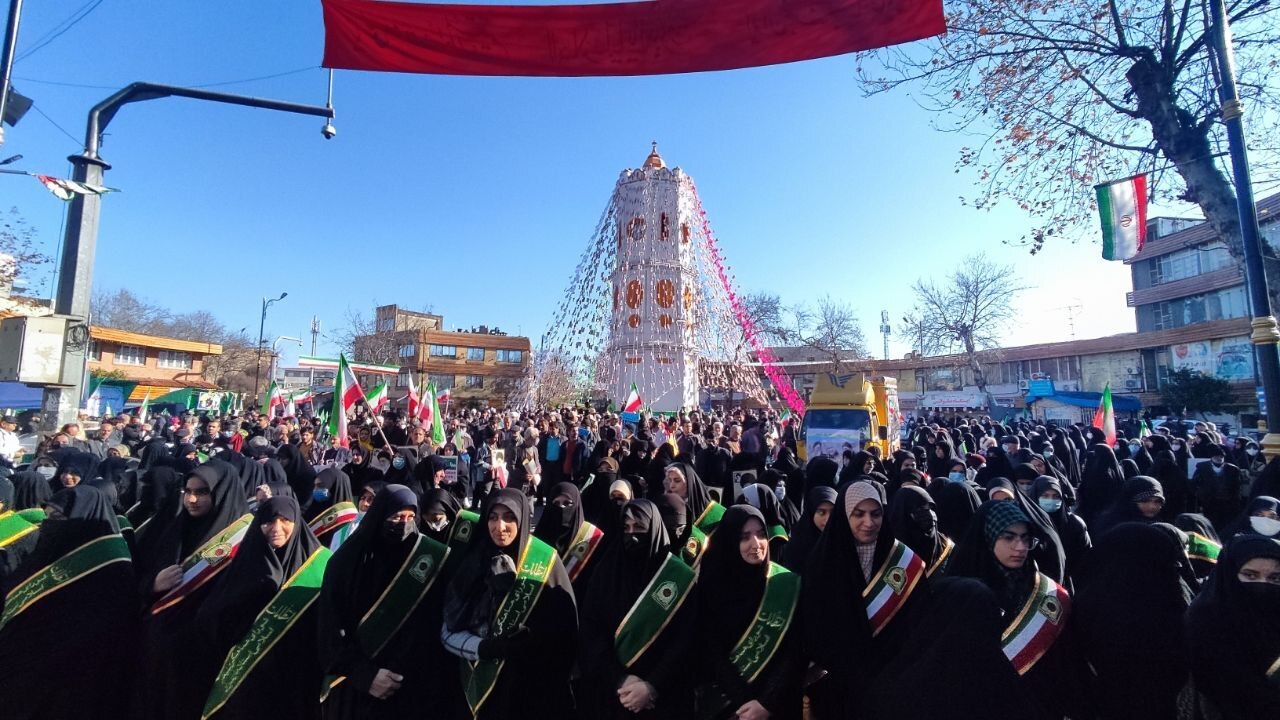 راهپیمایی 22 بهمن در مازندران